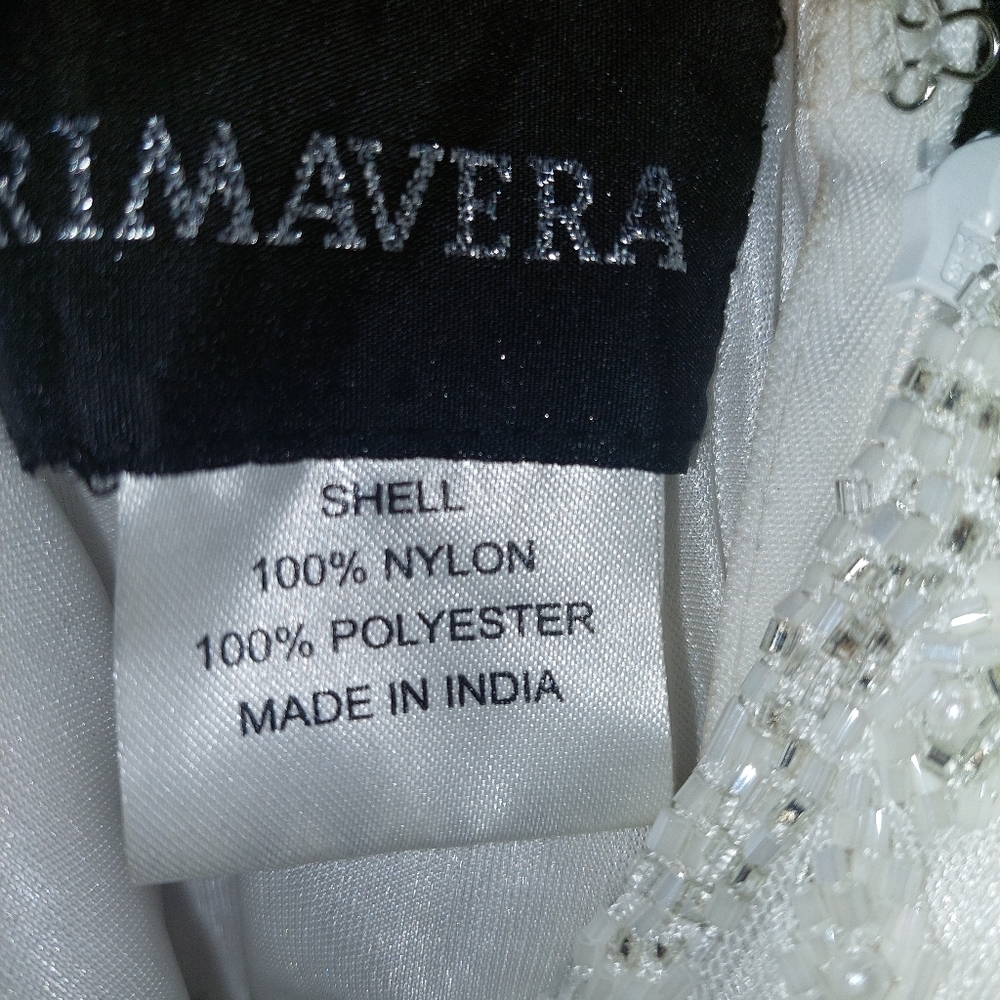 Beautiful Beaded White Couture Dress - Picture 13 of 16